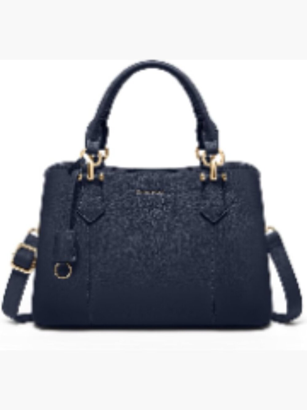 Waterproof PU Leather Satchel Handbag with Anti-Theft Pockets, Fits iPad